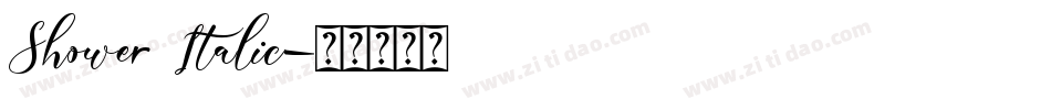 Shower Italic字体转换